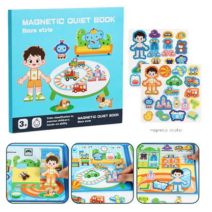 🥳2026 HOT SALE🥳 🧩 50% OFF! Kids Magnetic Quiet Book – Foldable scenes, magnetic play & educational fun. Boosts creativity & learning – perfect for boys & girls! 🎨🧒