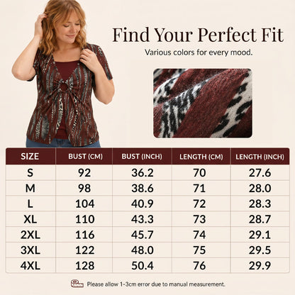 Women's Leopard Print O-Ring Faux Two-Piece T-Shirt