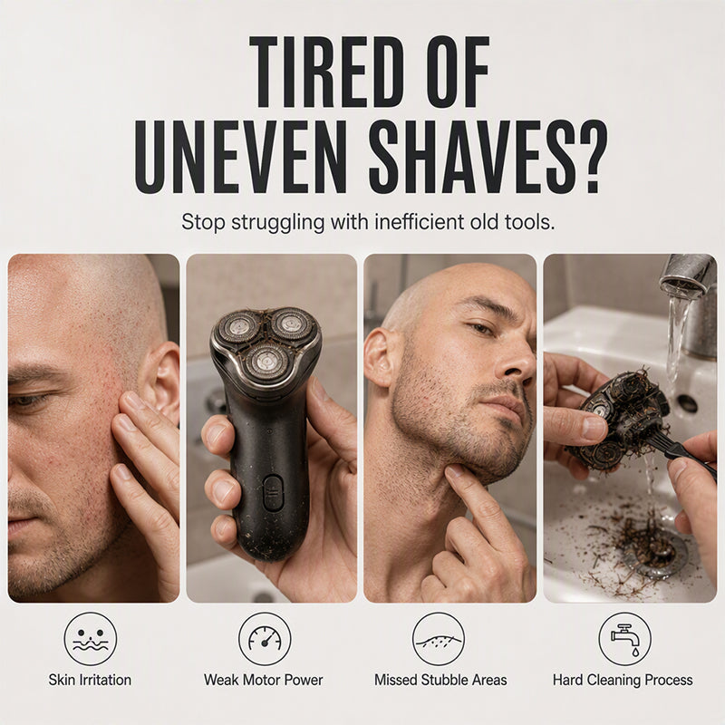 ⏳Time-Limited Special⏰2-in-1 Bald Head Shaver & Beard Trimmer – 30-Blade Precision, 360° Floating Head & Digital Display ✨