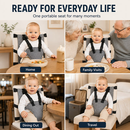 👶Baby Chair Harness Strap – 5-Point Safety & Travel-Ready Design