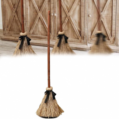 Animated Witch Broom Halloween Decoration with Lights and Sound