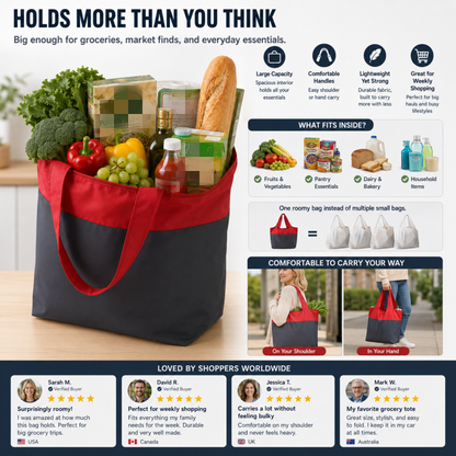 📢📢50% OFF !! ⏰Eco-Friendly Foldable Large Capacity Shopping Bag