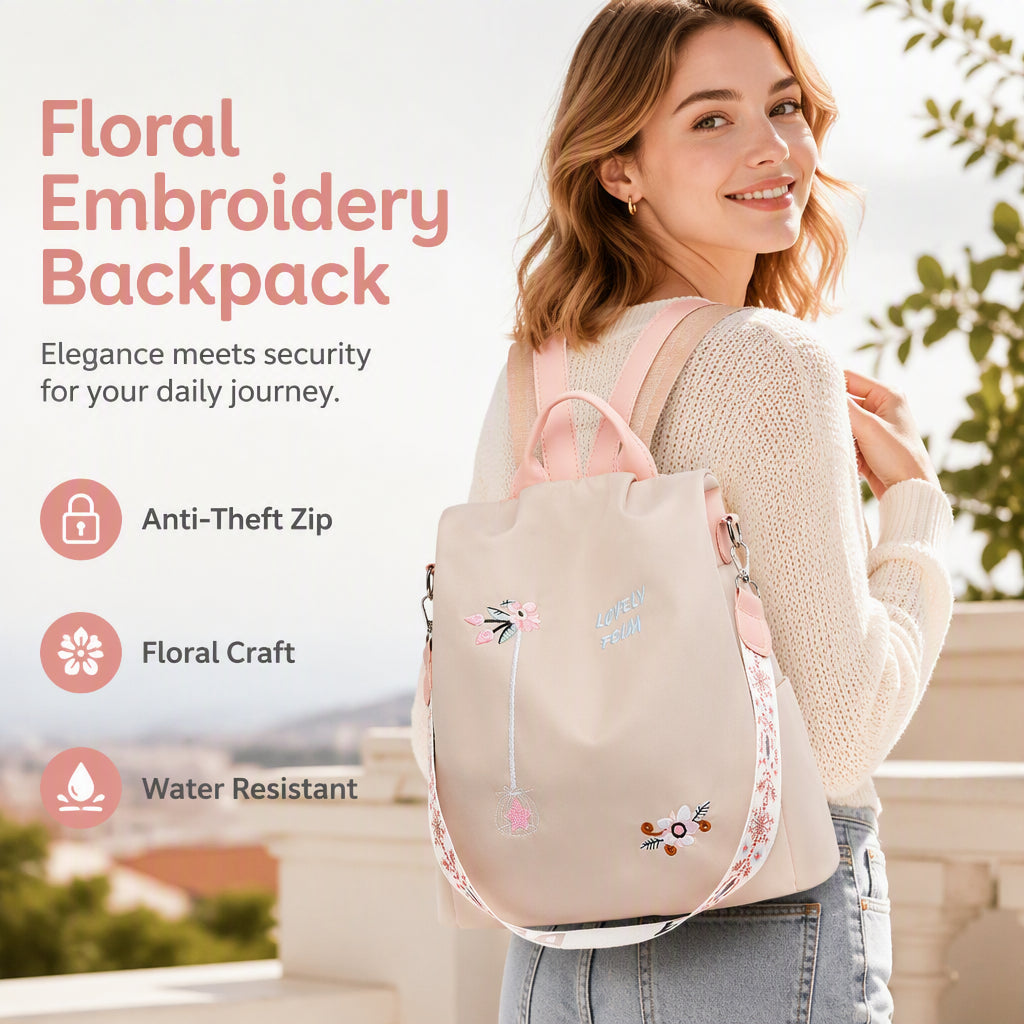 Anti-Theft Large Capacity Backpack for Women