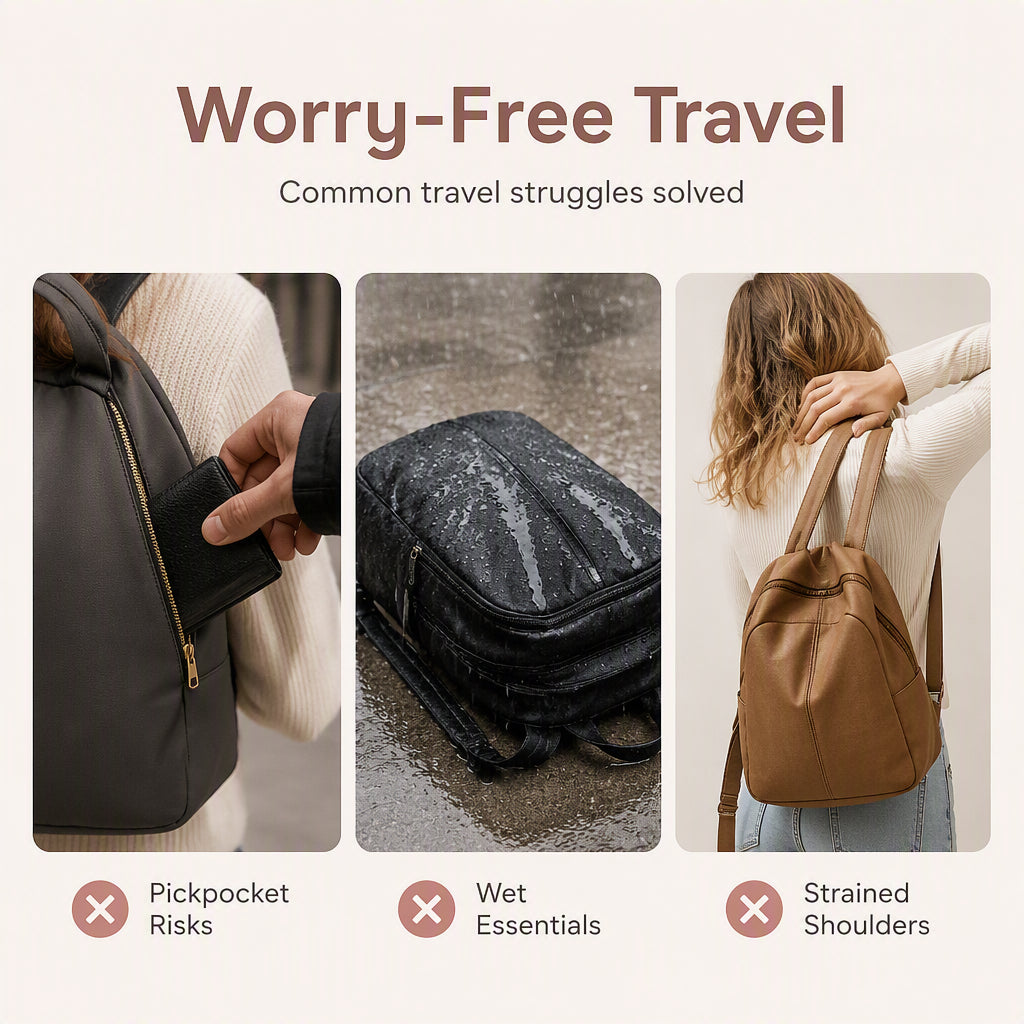 Anti-Theft Large Capacity Backpack for Women