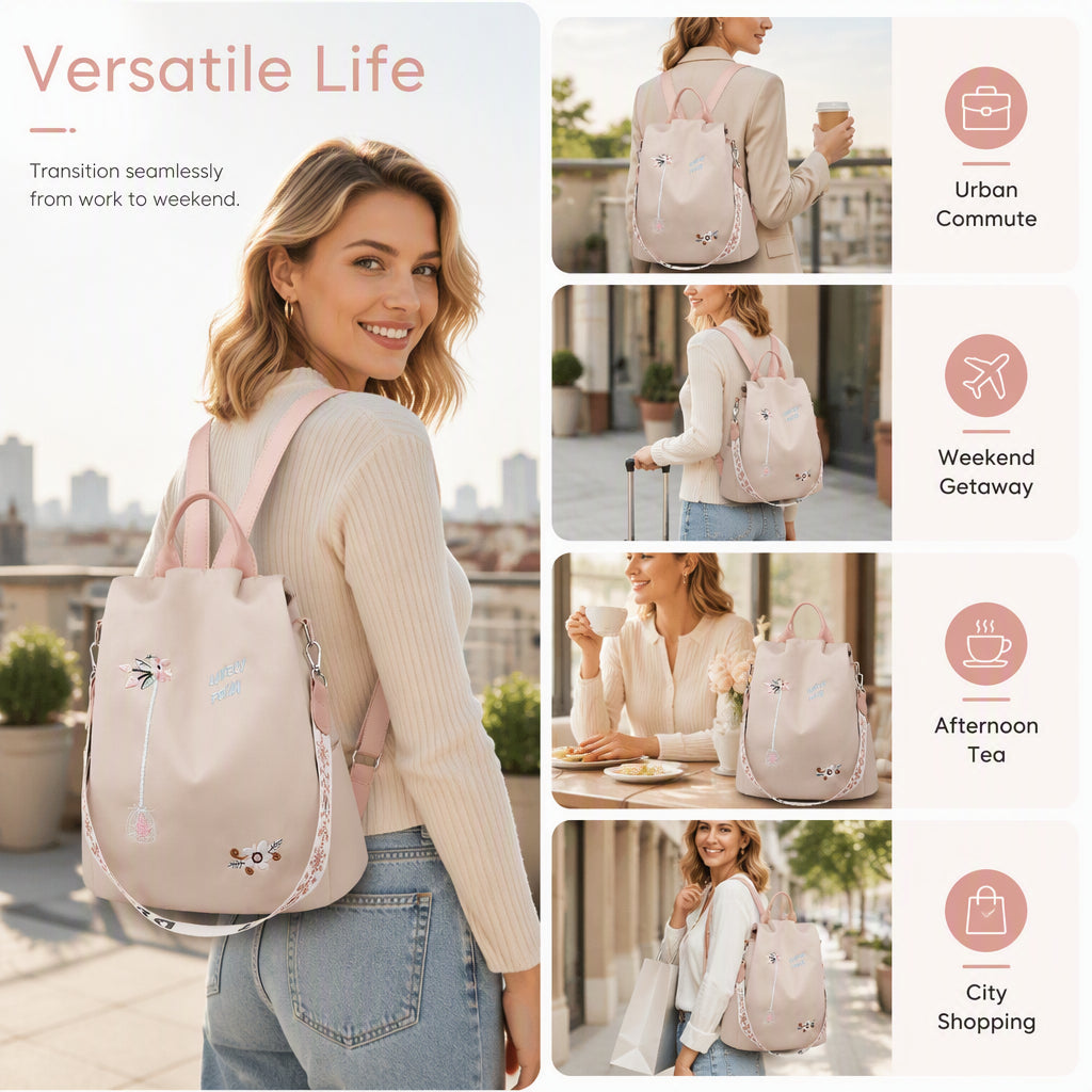 Anti-Theft Large Capacity Backpack for Women