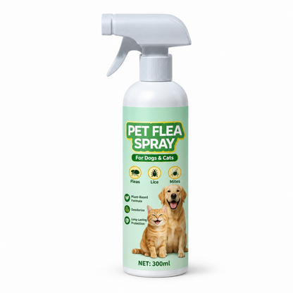 🥳2026 TOP PICK🥳 Pet Flea Spray – Plant-Based, Gentle Yet Effective – Repels Pests, Neutralizes Odors – Safe If Licked! 🛡️💨