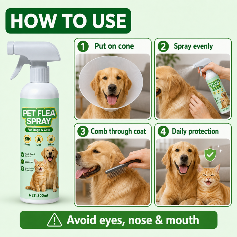 🥳2026 TOP PICK🥳 Pet Flea Spray – Plant-Based, Gentle Yet Effective – Repels Pests, Neutralizes Odors – Safe If Licked! 🛡️💨