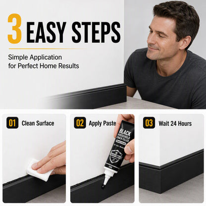 🔧🖤 50% OFF! Black Household Crack Filler Paste – High‑density polymer formula fills gaps & cracks seamlessly. 🏠✨