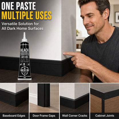 🔧🖤 50% OFF! Black Household Crack Filler Paste – High‑density polymer formula fills gaps & cracks seamlessly. 🏠✨