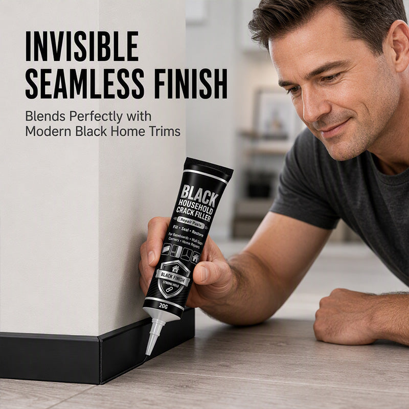 🔧🖤 50% OFF! Black Household Crack Filler Paste – High‑density polymer formula fills gaps & cracks seamlessly. 🏠✨
