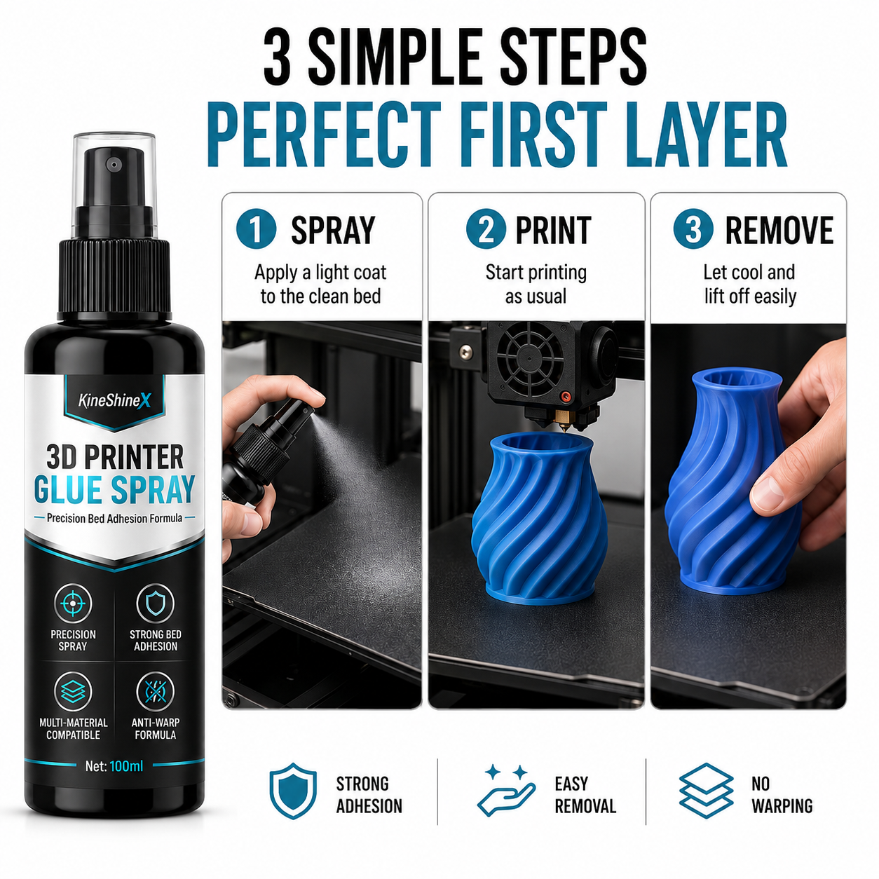 🔥Hot Sale 50% OFF🔥 3D Printer Bed Adhesive Spray – Helps Reduce Warping & Promote First 🖨️