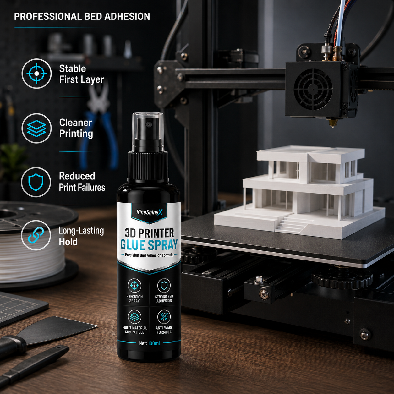 🔥Hot Sale 50% OFF🔥 3D Printer Bed Adhesive Spray – Helps Reduce Warping & Promote First 🖨️