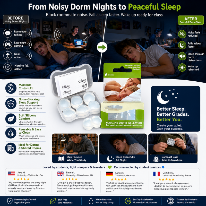 Silicone Moldable Sleep Earplugs