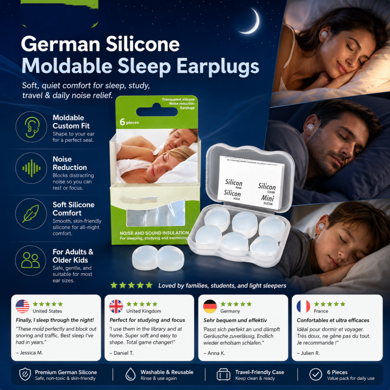 Silicone Moldable Sleep Earplugs