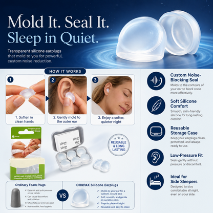 Silicone Moldable Sleep Earplugs