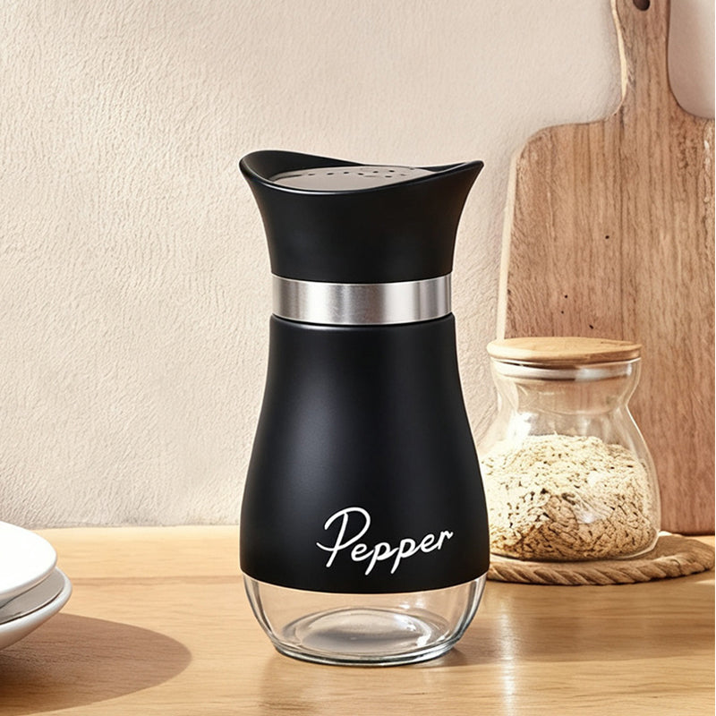 🐧50% OFF NOW! Penguin Design Salt and Pepper Shaker Set, Transparent Glass Bottom Seasoning Dispenser, Large‑Mouth Refillable Spice Container for Kitchen Countertop