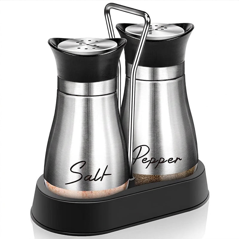 🐧50% OFF NOW! Penguin Design Salt and Pepper Shaker Set, Transparent Glass Bottom Seasoning Dispenser, Large‑Mouth Refillable Spice Container for Kitchen Countertop