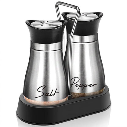 🐧50% OFF NOW! Penguin Design Salt and Pepper Shaker Set, Transparent Glass Bottom Seasoning Dispenser, Large‑Mouth Refillable Spice Container for Kitchen Countertop