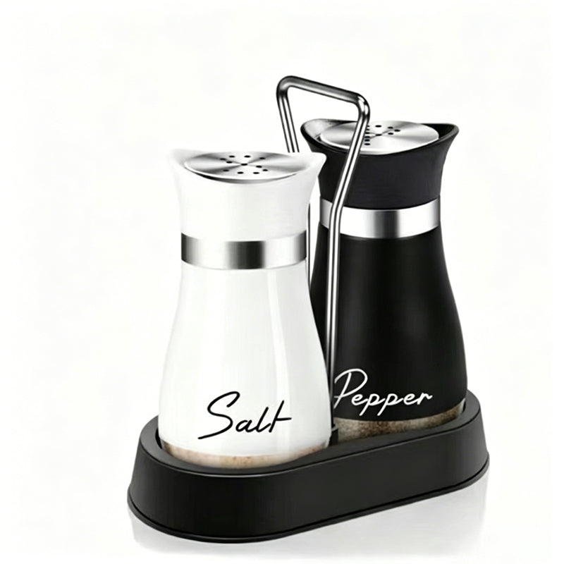 🐧50% OFF NOW! Penguin Design Salt and Pepper Shaker Set, Transparent Glass Bottom Seasoning Dispenser, Large‑Mouth Refillable Spice Container for Kitchen Countertop