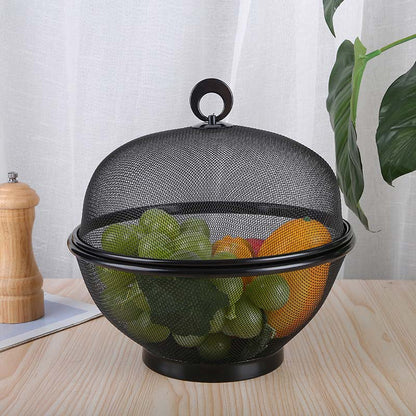 ⏳Time-Limited Special⏰ Fruit Basket with Lid – Breathable, Drainable, Insect Proof 🍇