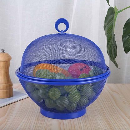 ⏳Time-Limited Special⏰ Fruit Basket with Lid – Breathable, Drainable, Insect Proof 🍇