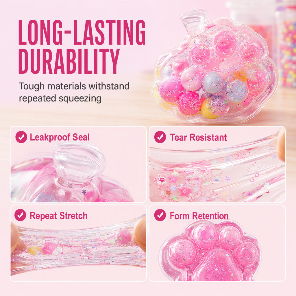 🔥🧁DIY Fried Ice Squishy Toy Kit with Cat Claw Design for Kids