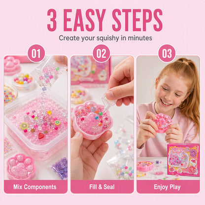 🔥🧁DIY Fried Ice Squishy Toy Kit with Cat Claw Design for Kids