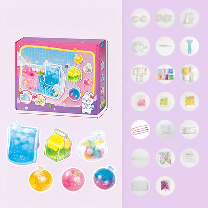 🔥🧁DIY Fried Ice Squishy Toy Kit with Cat Claw Design for Kids