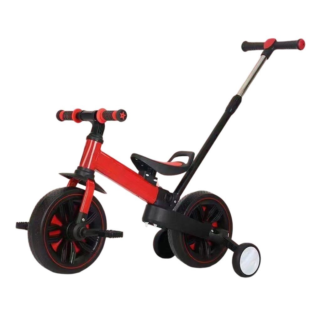 💥 50% off! 🚲 3-in-1 kids' tricycle – stroller, tricycle, and balance bike. Lightweight (2.8 kg) & foldable. High-strength carbon steel, EVA wheels. For ages 2–6, max. 90 kg. Red/Blue/Pink/Yellow 🛡️