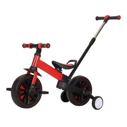 💥 50% off! 🚲 3-in-1 kids' tricycle – stroller, tricycle, and balance bike. Lightweight (2.8 kg) & foldable. High-strength carbon steel, EVA wheels. For ages 2–6, max. 90 kg. Red/Blue/Pink/Yellow 🛡️