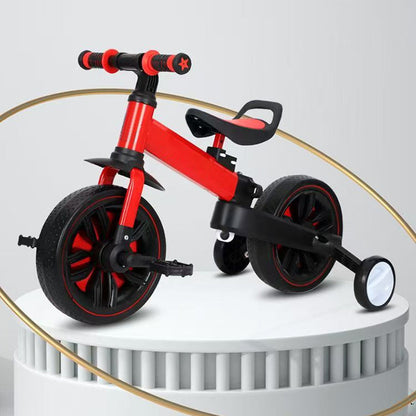 💥 50% off! 🚲 3-in-1 kids' tricycle – stroller, tricycle, and balance bike. Lightweight (2.8 kg) & foldable. High-strength carbon steel, EVA wheels. For ages 2–6, max. 90 kg. Red/Blue/Pink/Yellow 🛡️