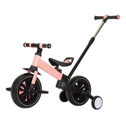 💥 50% off! 🚲 3-in-1 kids' tricycle – stroller, tricycle, and balance bike. Lightweight (2.8 kg) & foldable. High-strength carbon steel, EVA wheels. For ages 2–6, max. 90 kg. Red/Blue/Pink/Yellow 🛡️