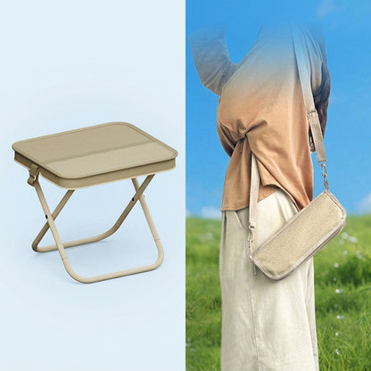 🥳2026 HOT SALE,50K+ SOLD! 👜🪑 Portable Folding Stool with Handbag Design – Transforms into a chic handbag with shoulder strap. Carbon steel frame, 100kg capacity, double-layer Oxford cloth – instant seating anywhere! 🌟✨