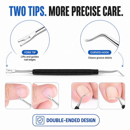 🔥Hot Sale 50% OFF🔥 Dual-Ended Toenail Lifter & Under-Nail Cleaner Tool – Professional Stainless Steel Nail Care Instrument, Lifts Nail Edges & Removes Debris, for Home Pedicure 🦶