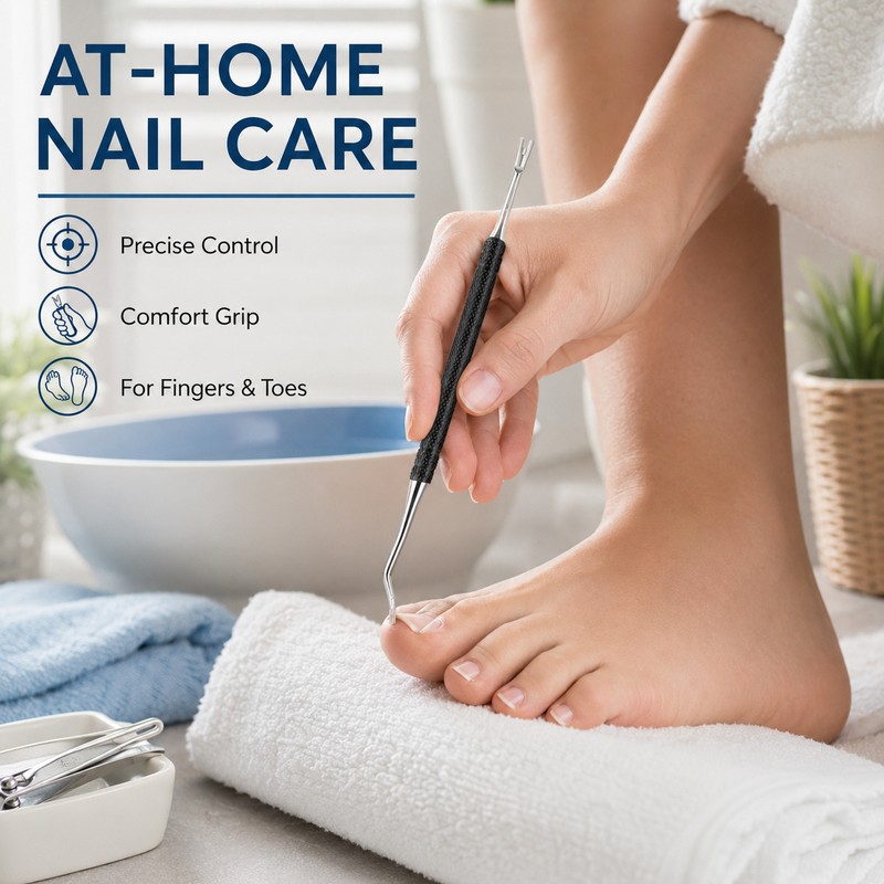 🔥Hot Sale 50% OFF🔥 Dual-Ended Toenail Lifter & Under-Nail Cleaner Tool – Professional Stainless Steel Nail Care Instrument, Lifts Nail Edges & Removes Debris, for Home Pedicure 🦶