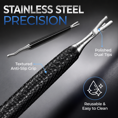 🔥Hot Sale 50% OFF🔥 Dual-Ended Toenail Lifter & Under-Nail Cleaner Tool – Professional Stainless Steel Nail Care Instrument, Lifts Nail Edges & Removes Debris, for Home Pedicure 🦶