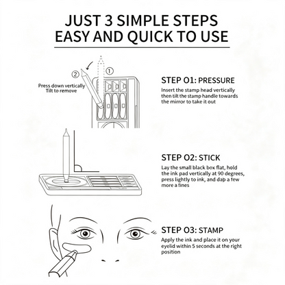 🥳2026 HOT SALE🥳💞50K+ SOLD! 👁️✨ 50% OFF! 3-in-1 Eye Makeup Stamp Box – Eyeliner, lower lash stamp & beauty mark pen. Waterproof & smudge-proof – perfect symmetrical eyes in seconds, zero skills needed! 🎨🖌️