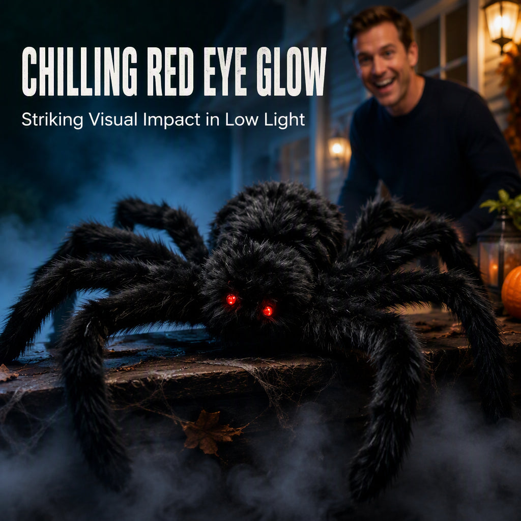 🎃 Halloween Giant Spider Decoration 🕷️👻 – Oversized Outdoor Halloween Decor for Garden, Yard & Home ✨