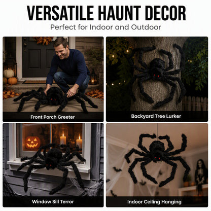 🎃 Halloween Giant Spider Decoration 🕷️👻 – Oversized Outdoor Halloween Decor for Garden, Yard & Home ✨