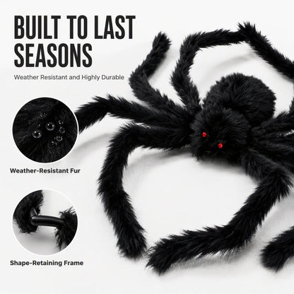 🎃 Halloween Giant Spider Decoration 🕷️👻 – Oversized Outdoor Halloween Decor for Garden, Yard & Home ✨