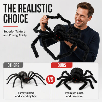 🎃 Halloween Giant Spider Decoration 🕷️👻 – Oversized Outdoor Halloween Decor for Garden, Yard & Home ✨