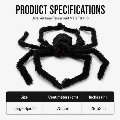 🎃 Halloween Giant Spider Decoration 🕷️👻 – Oversized Outdoor Halloween Decor for Garden, Yard & Home ✨