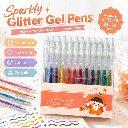 🎨 Quick-Drying Sparkle Pen Set for Cards, Planners and Scrapbooks