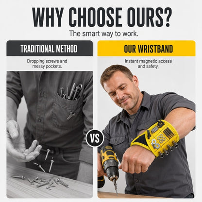 Magnetic Wristband for Holding Screws