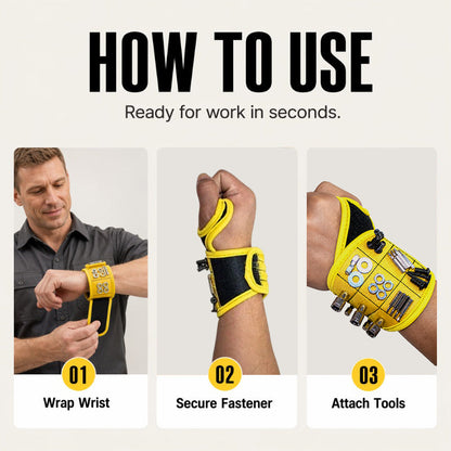 Magnetic Wristband for Holding Screws