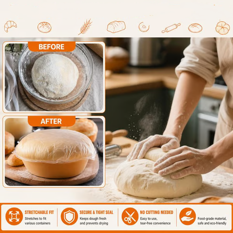 💰UP TO 50% OFF!🍲🔄 No more plastic wrap fights — these stretch-fit covers seal any bowl instantly. Fits round, square, even odd shapes. BPA-free, microwave-safe, and keeps food fresh longer. ⏳