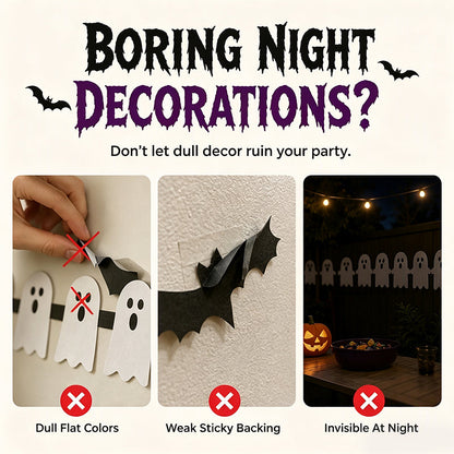 Halloween Holographic Laser Ghost Border Sticker