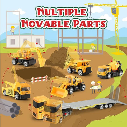 🎁Christmas Gift 50%OFF！！！🚗Kids Advent Calendar for Boys: Alloy Construction Engineering Vehicle Toy Sets
