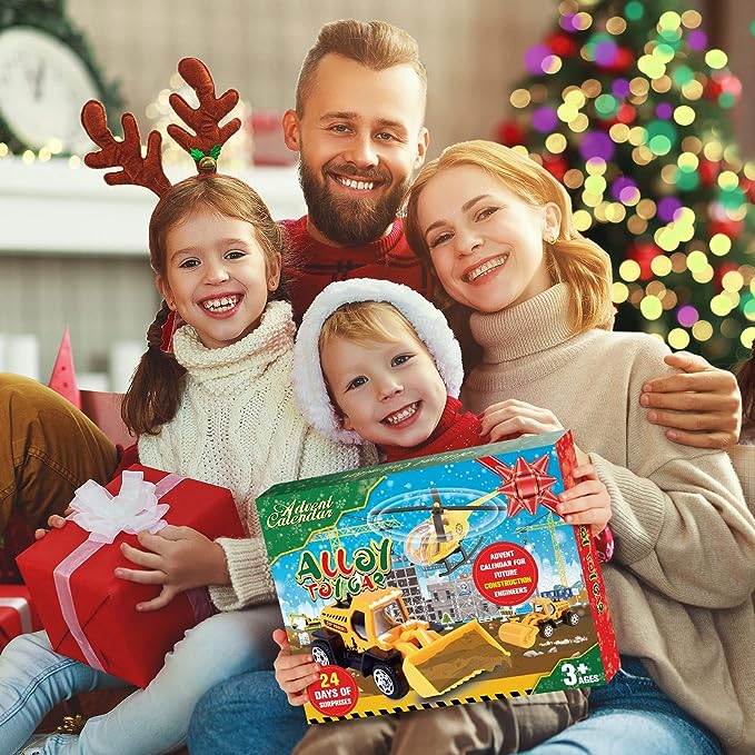 🎁Christmas Gift 50%OFF！！！🚗Kids Advent Calendar for Boys: Alloy Construction Engineering Vehicle Toy Sets