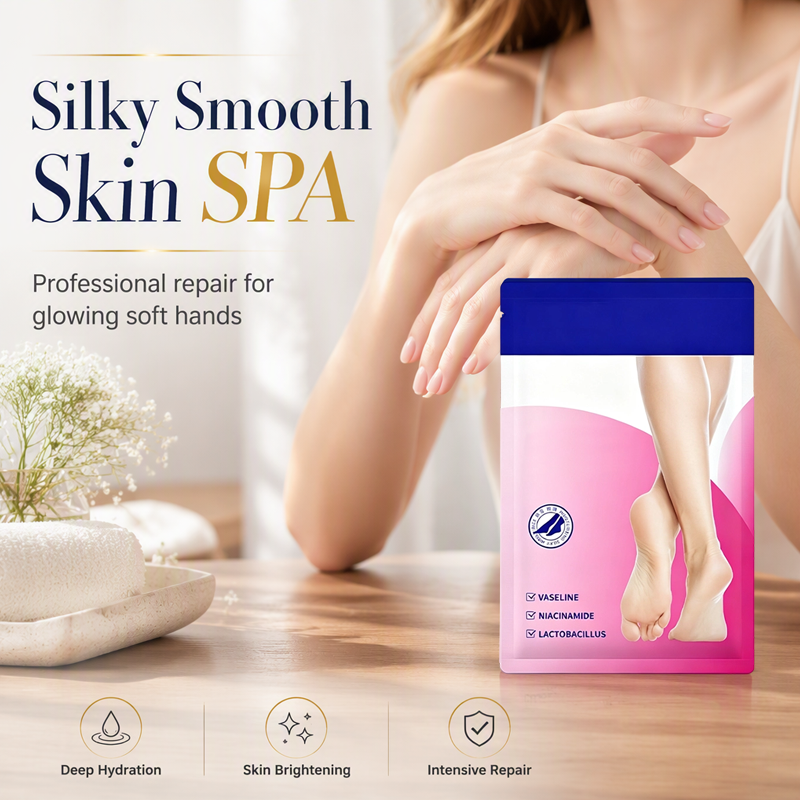 🔥50% OFF! Moisturizing Foot Mask for Dry Cracked Feet – Deep Hydration & Exfoliation for Baby-Soft Skin! 🦶✨